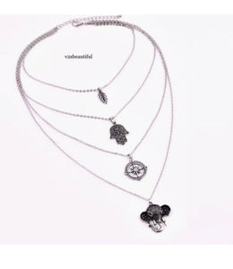 Multi Strand Elephant Necklace