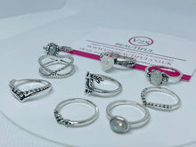 Load image into Gallery viewer, Boho Silver Rings Set