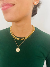 Load image into Gallery viewer, Gold Coin Chain Choker Necklace