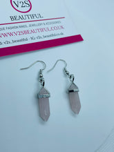 Load image into Gallery viewer, Rose Quartz Earrings Dangle