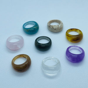 Resin Dome Ring Set